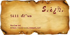 Sill Éva névjegykártya